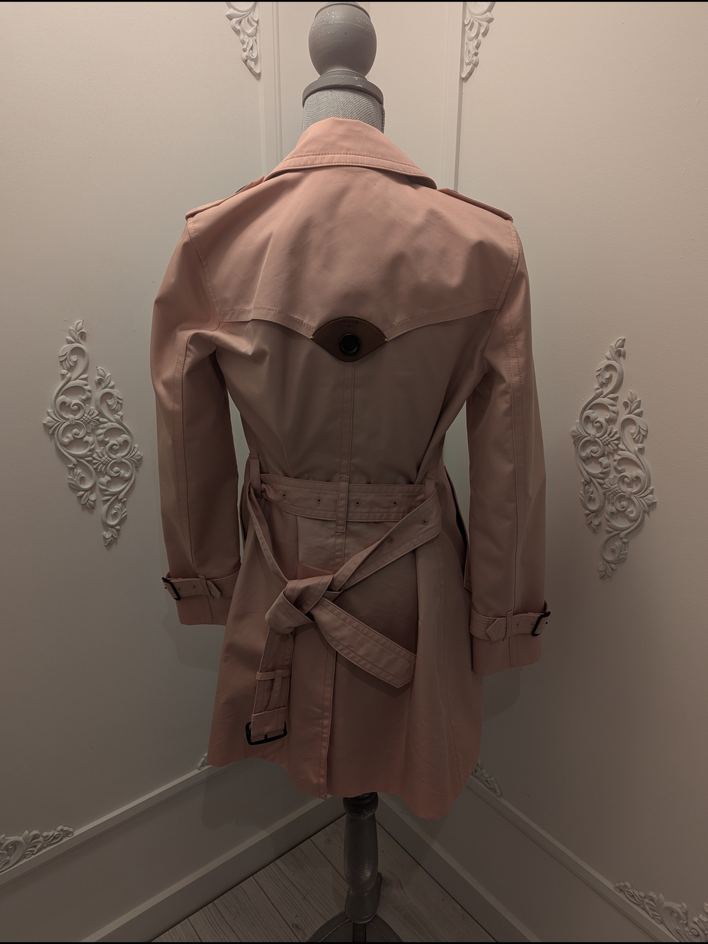 Coach Double-Breasted Trench Coat in Blush Pink - Picture 3 of 8